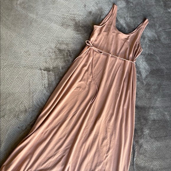 Blush Colored Maternity Maxi Dress - Picture 2 of 4